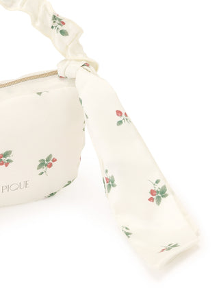 Retro Strawberry Tissue Pouch with Handle- Women's Loungewear Bags, Pouches, Eco Bags & Tote Bags at Gelato Pique USA