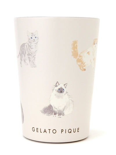 Cat&Dog Motif Pattern Tumbler Cups gelato pique