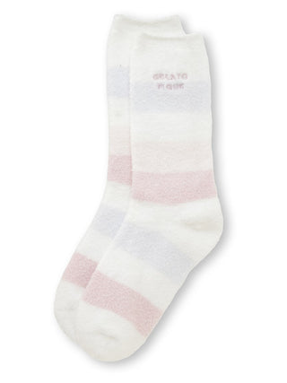 Smoothie Family Border Socks - Women's Lounge Socks at Gelato Pique USA