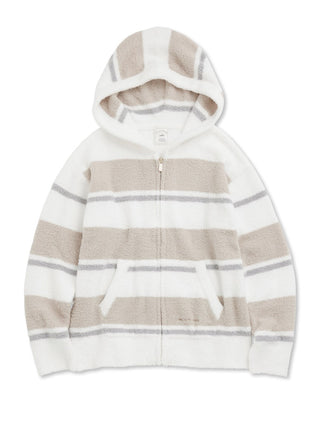 Baby Moco Double Striped Hoodie, womens Loungewear Hoodies in brown at Gelato Pique USA