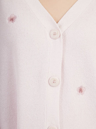 Sakura Air Moco Sakura Embroidered Cardigan-Women's Loungewear Cardigan at Gelato Pique USA