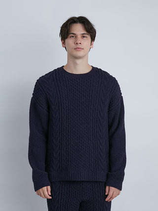 Men's Souffle Run Knit Pullover Crewneck Sweater