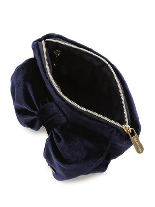 Velour Ribbon Pouch- Women's Loungewear Bags, Pouches, Eco Bags & Tote Bags at Gelato Pique USA